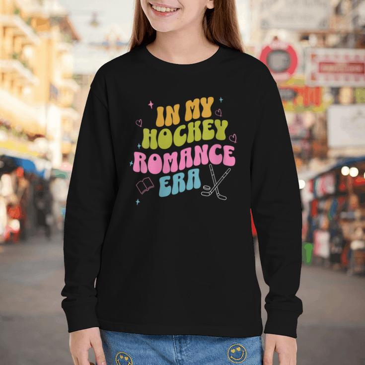 In My Hockey Romance Era Hockey Romance Reader Book CLub Youth Long Sleeve Tee In My Hockey Romance Era Hockey Romance Reader Book CLub Youth Long Sleeve Tee