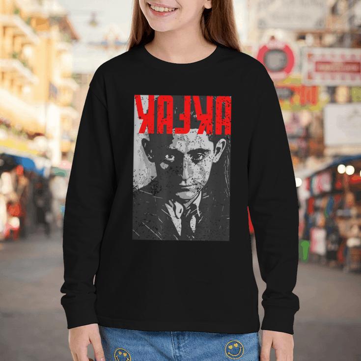 Kafka Franz Portrait Books And Literature Youth Long Sleeve Tee