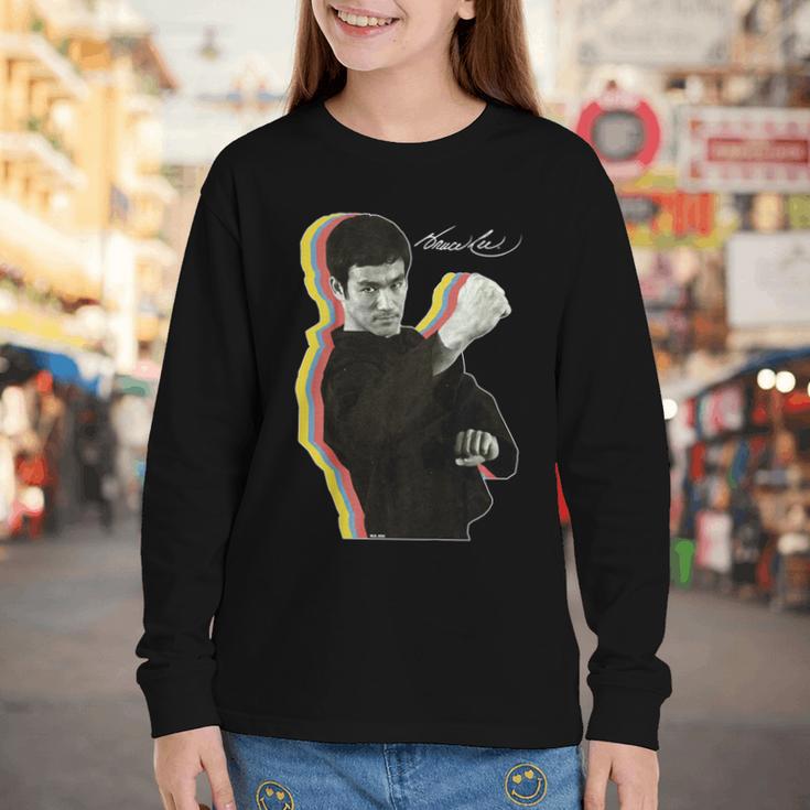 Kids Bruce Lee Photo From Fighting Method Book Kids Youth Long Sleeve Tee Kids Bruce Lee Photo From Fighting Method Book Kids Youth Long Sleeve Tee