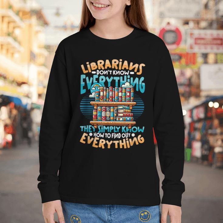 Librarian Book Lover Library Librarian Youth Long Sleeve Tee