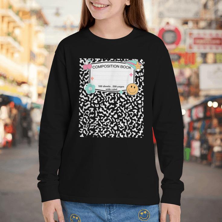 Matching Group Halloween Teacher Composition Book Notebook Youth Long Sleeve Tee