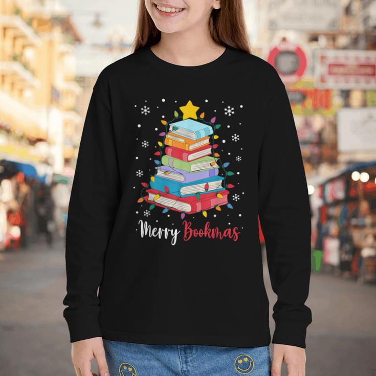 Merry Bookmas Book Christmas Tree Lights Xmas Men Women Kids Youth Long Sleeve Tee Merry Bookmas Book Christmas Tree Lights Xmas Men Women Kids Youth Long Sleeve Tee