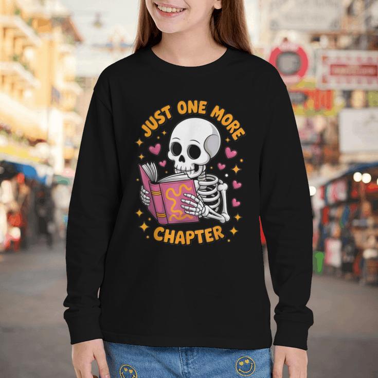 Read Books Lover Bookworm Cute Reading Just One More Chapter Youth Long Sleeve Tee Read Books Lover Bookworm Cute Reading Just One More Chapter Youth Long Sleeve Tee