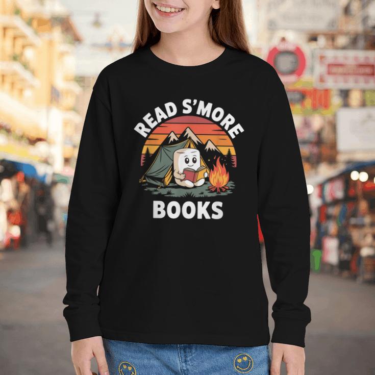 Read S'More Books Cute Campfire Reading Book Lovers Youth Long Sleeve Tee Read S'More Books Cute Campfire Reading Book Lovers Youth Long Sleeve Tee