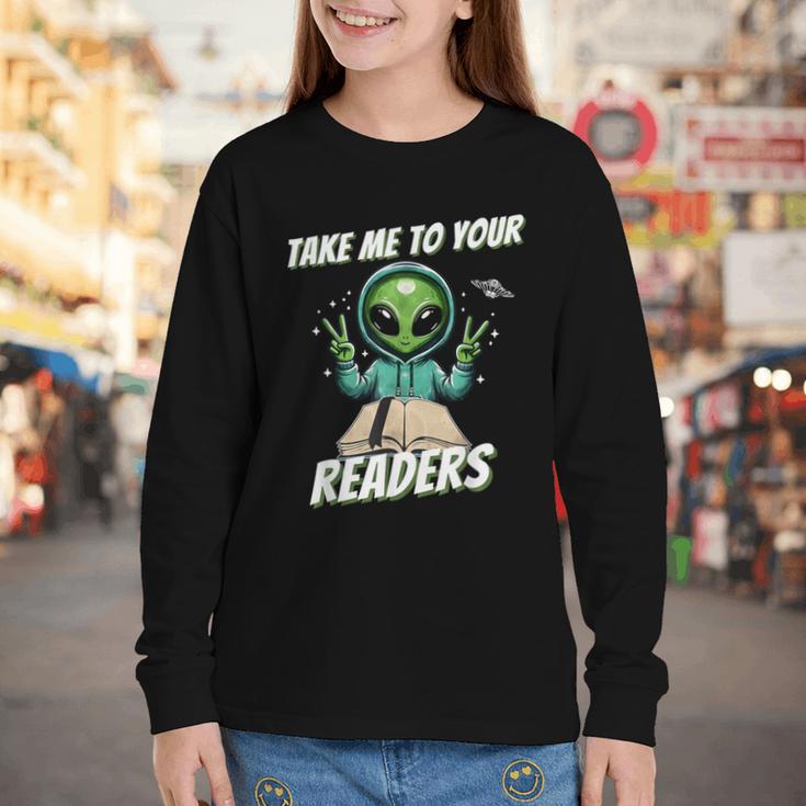 Take Me To Your Readers Across America Read More Books Youth Long Sleeve Tee
