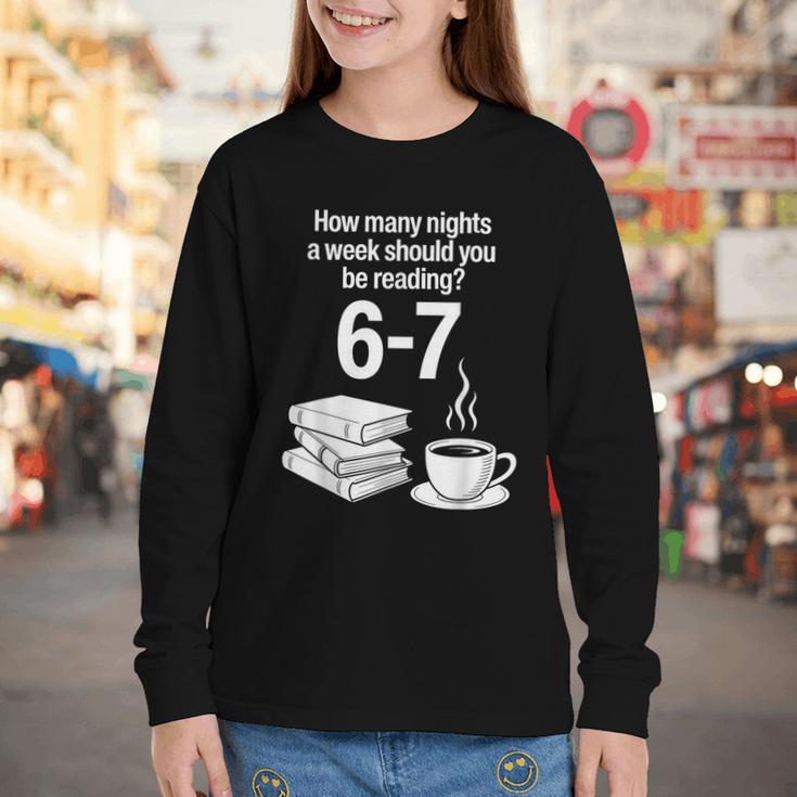 Reading 67 Meme English Teacher Book Lover Youth Long Sleeve Tee Reading 67 Meme English Teacher Book Lover Youth Long Sleeve Tee