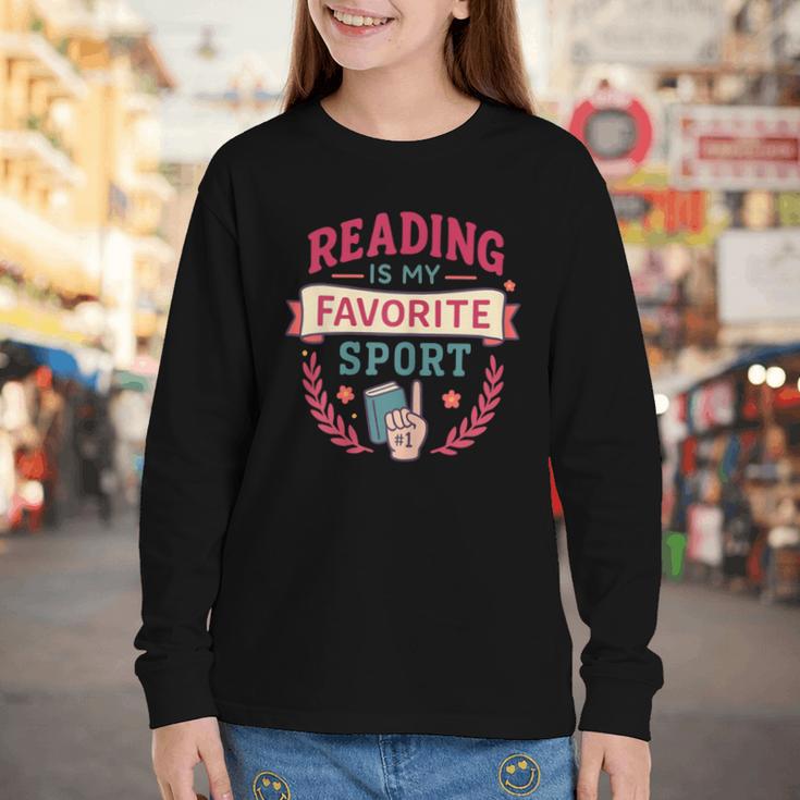 Reading Is My Favorite Sport Book Lover Keepsake For Women Youth Long Sleeve Tee
