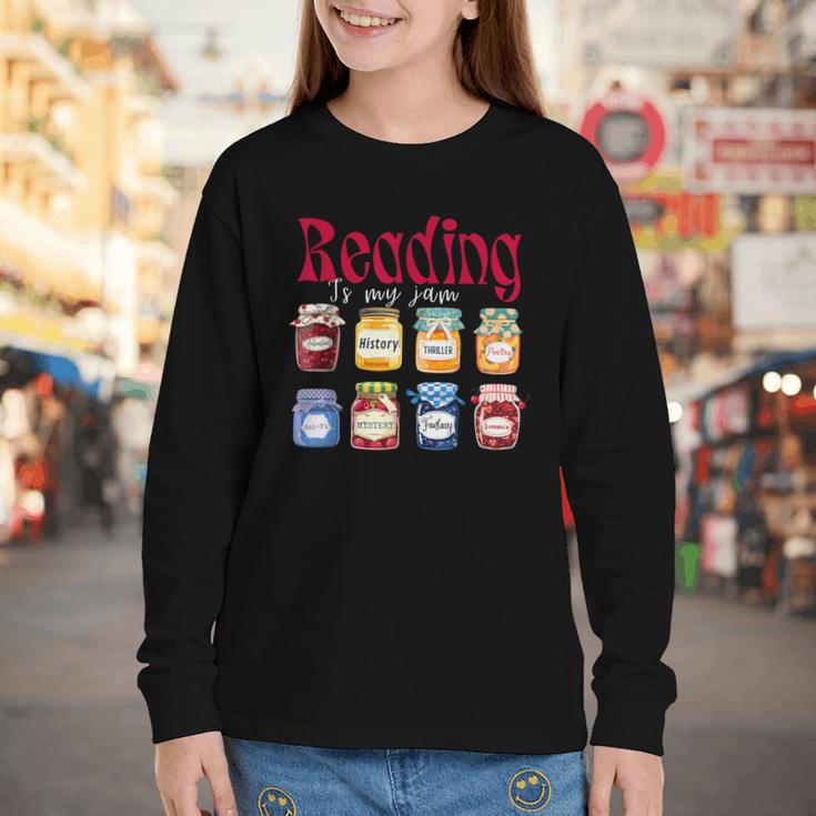 Reading Is My Jam Teacher Student Book Lovers Youth Long Sleeve Tee Reading Is My Jam Teacher Student Book Lovers Youth Long Sleeve Tee