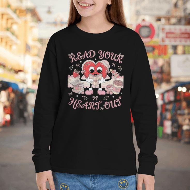 Retro Read Your Heart Out Valentine’s Day Teacher Book Lover Youth Long Sleeve Tee Retro Read Your Heart Out Valentine’s Day Teacher Book Lover Youth Long Sleeve Tee
