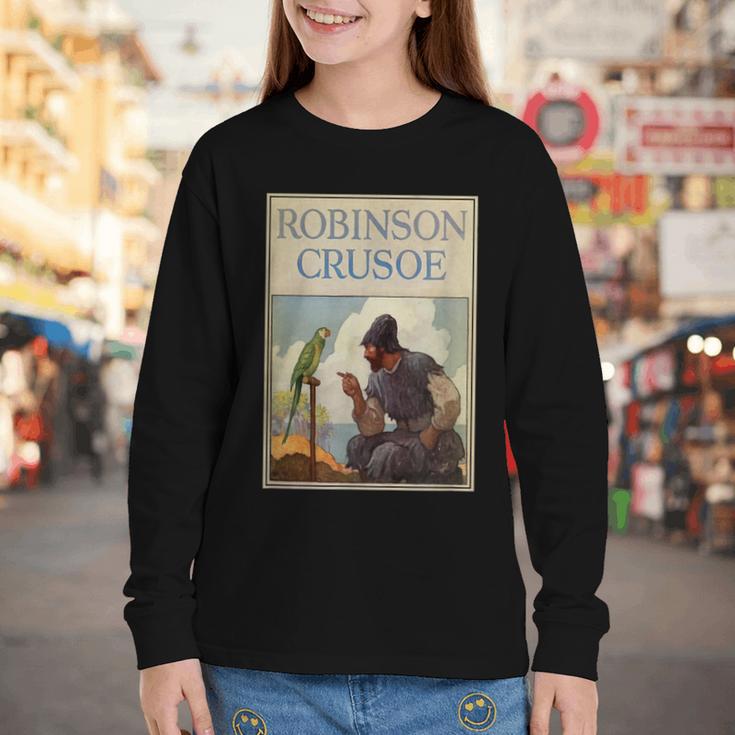 Robinson Crusoe Book Cover 1920 Youth Long Sleeve Tee