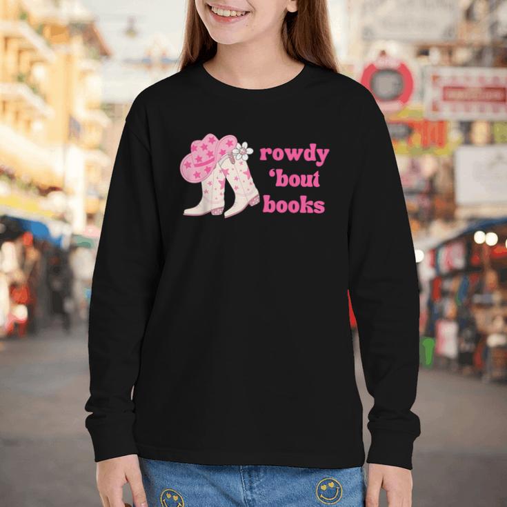 Rowdy 'Bout Books Cowboy Lovers Youth Long Sleeve Tee