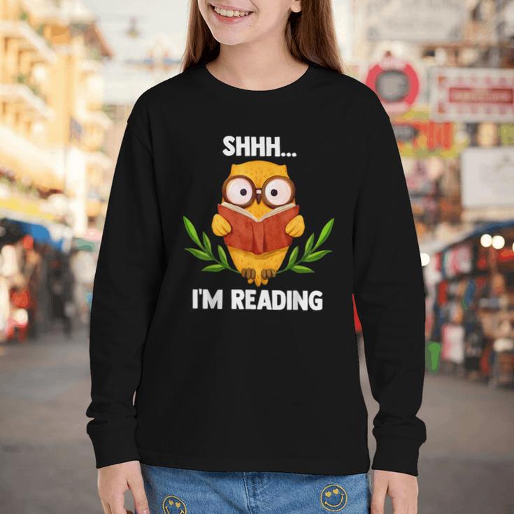 Shhh I'm Reading World Book Day Costume 2026 Kids Youth Long Sleeve Tee