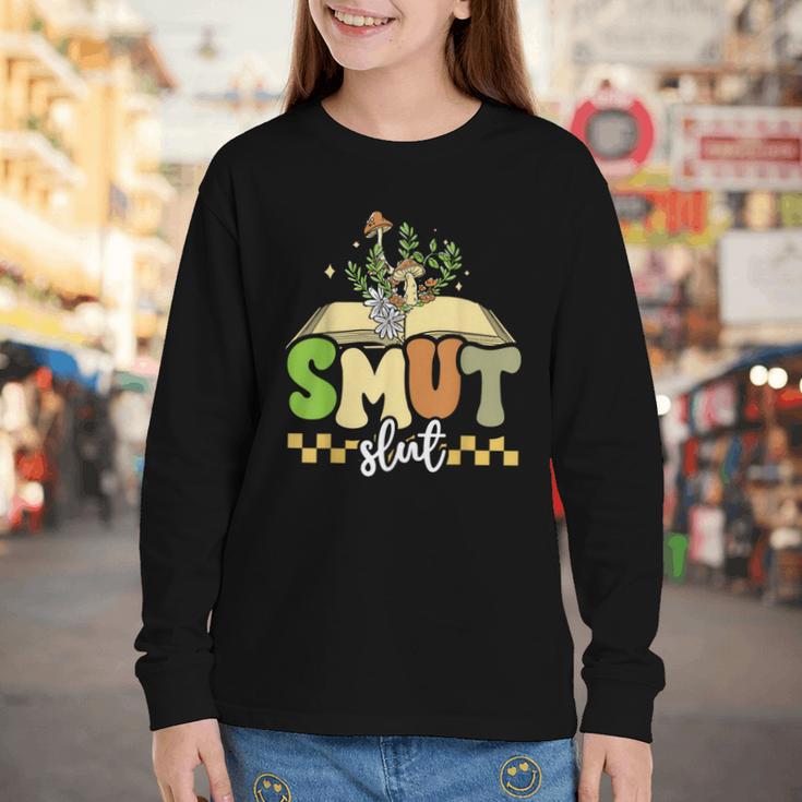 Spicy Book Lover Smut Slut Romance Reading Librarian Youth Long Sleeve Tee