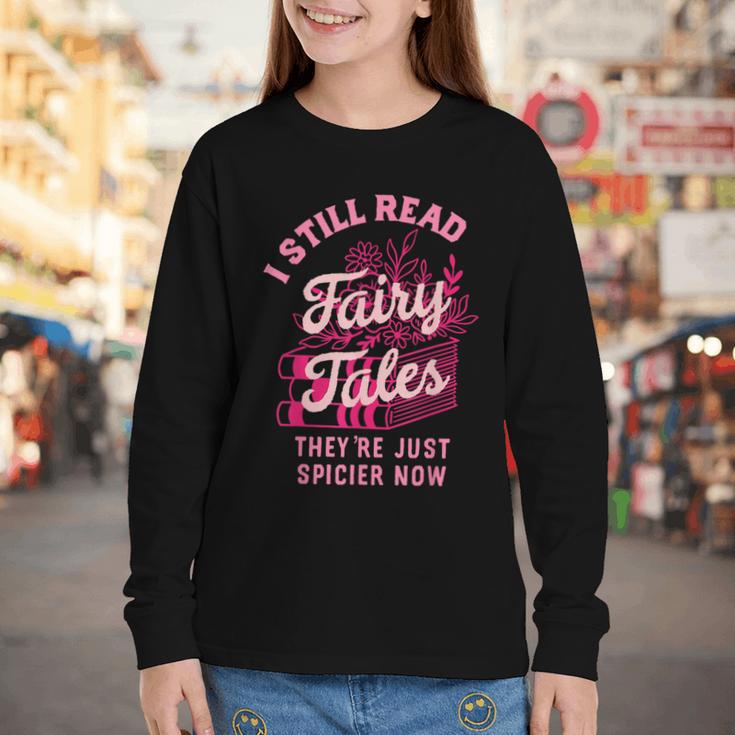 Spicy Book Lover For Women Who Love To Read Romance Fantasy Youth Long Sleeve Tee