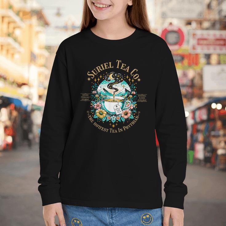 Suriel Tea Spicy Fantasy Romantasy Readers Booktok Bookish Youth Long Sleeve Tee Suriel Tea Spicy Fantasy Romantasy Readers Booktok Bookish Youth Long Sleeve Tee