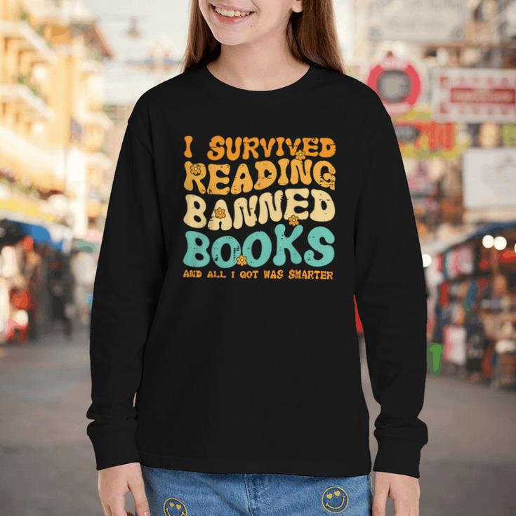 I Survived Reading Banned Books Read Librarian Men Women Youth Long Sleeve Tee I Survived Reading Banned Books Read Librarian Men Women Youth Long Sleeve Tee