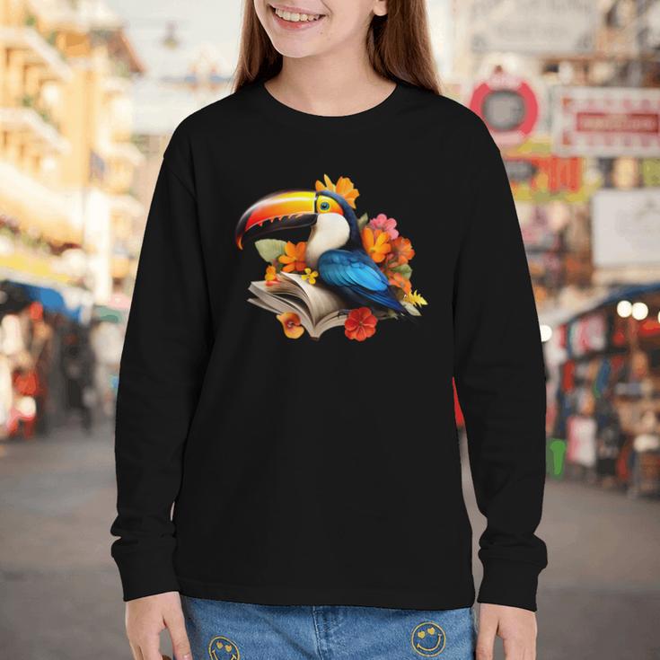 Toucan Reading Book Youth Long Sleeve Tee