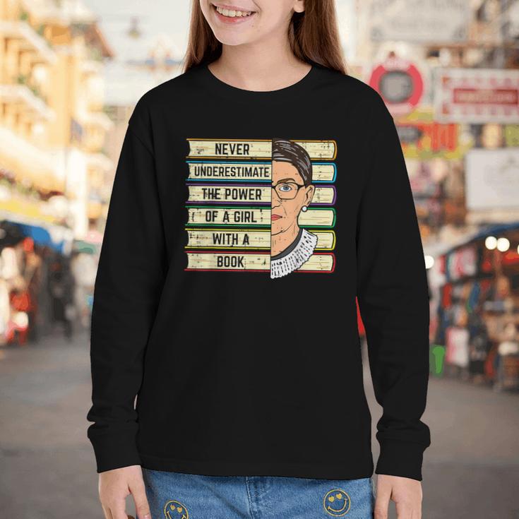 Never Underestimate Girl Read Book Reading Librarian Women Youth Long Sleeve Tee Never Underestimate Girl Read Book Reading Librarian Women Youth Long Sleeve Tee