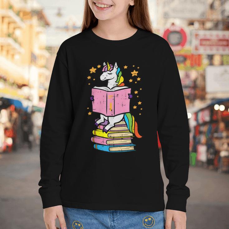 Unicorn Read Reading Book Librarian America Girls Women Youth Long Sleeve Tee Unicorn Read Reading Book Librarian America Girls Women Youth Long Sleeve Tee