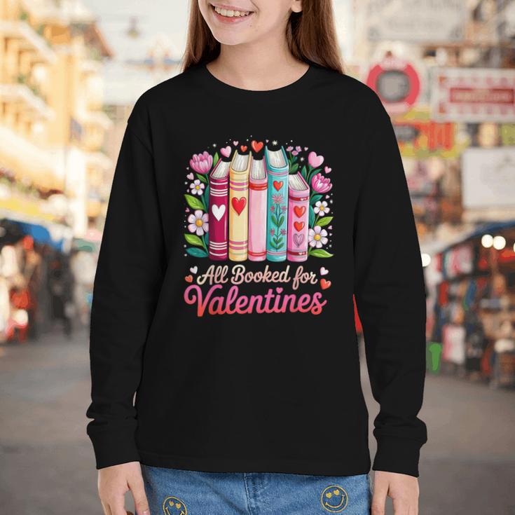 Valentine All Booked For Valentine Book Lovers Teacher Kid Youth Long Sleeve Tee Valentine All Booked For Valentine Book Lovers Teacher Kid Youth Long Sleeve Tee