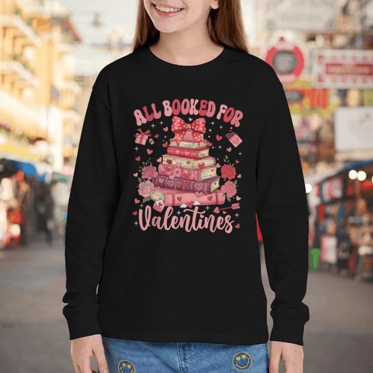 Valentine All Booked For Valentines Book Lovers Teacher Kid Youth Long Sleeve Tee Valentine All Booked For Valentines Book Lovers Teacher Kid Youth Long Sleeve Tee