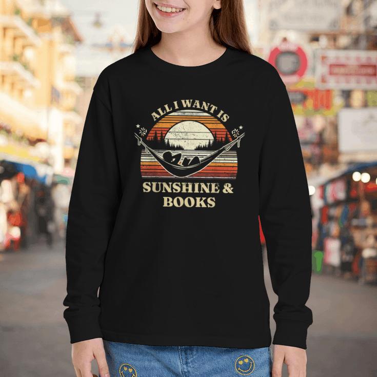 All I Want Is Sunshine & Books Summer Reading Youth Long Sleeve Tee
