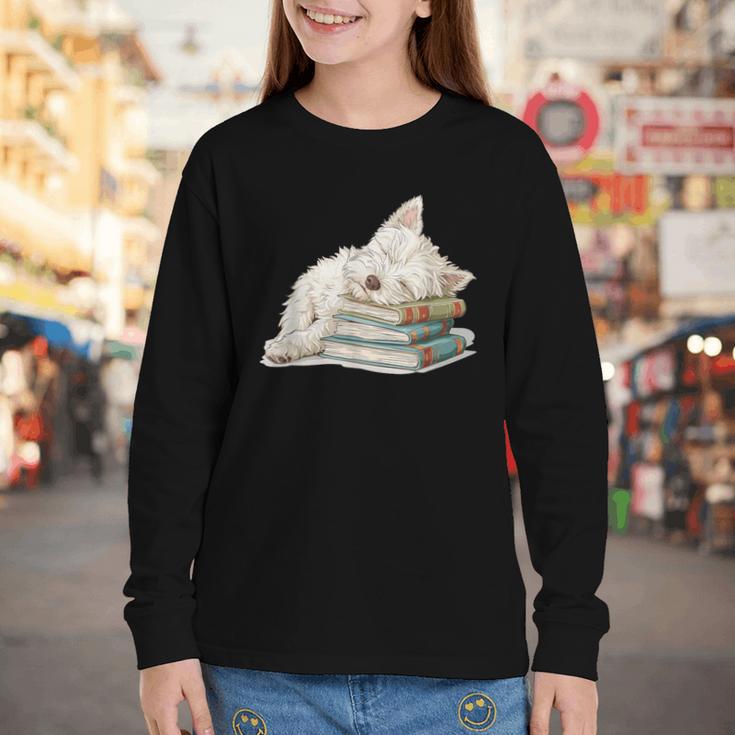 West Highland Terrier Books Dog Breed Westie For Men Women Girls Kids Youth Long Sleeve Tee