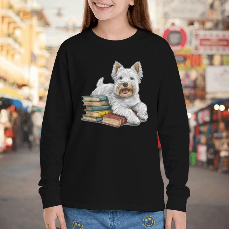 West Highland Terrier Books Dog Breed Westie For Men Women Kids Youth Long Sleeve Tee