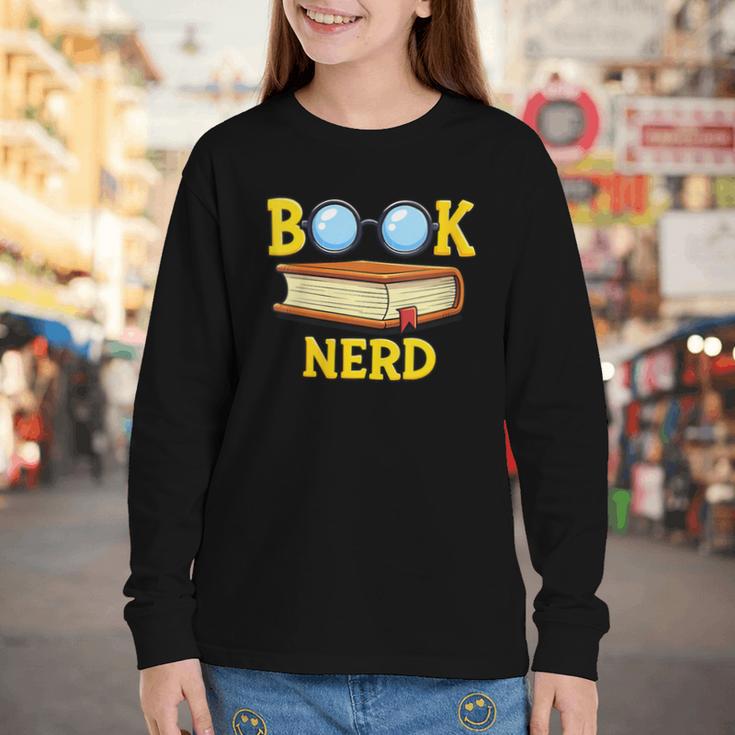 Women's Adorable Book Nerd Typography Minimalist Library Lover Youth Long Sleeve Tee