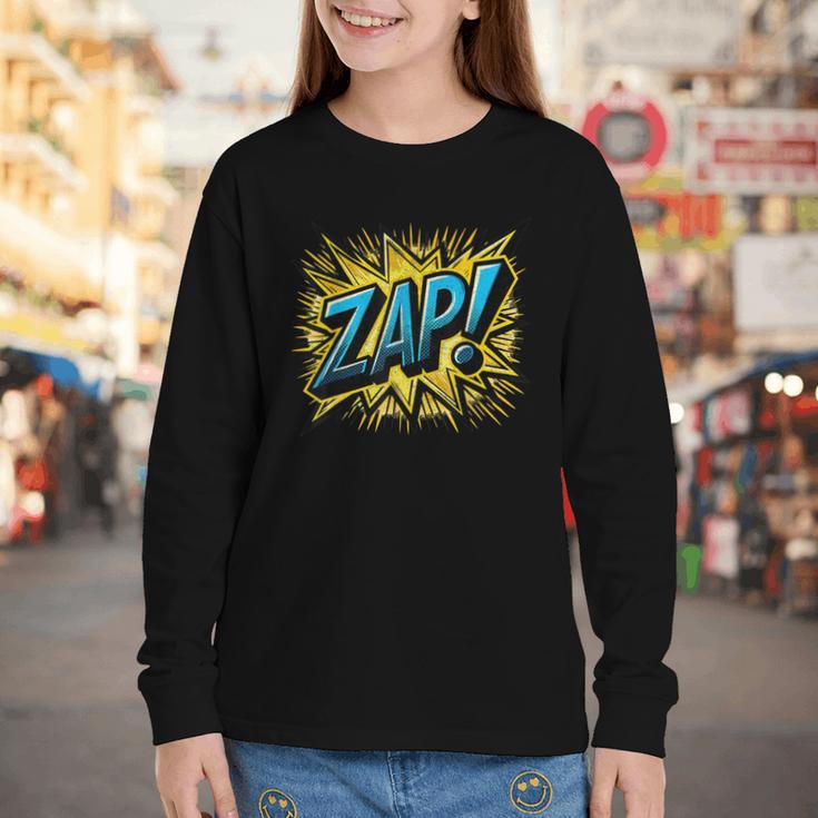 ZAP Comic Book Retro Artwork – Cartoon Collector Youth Long Sleeve Tee