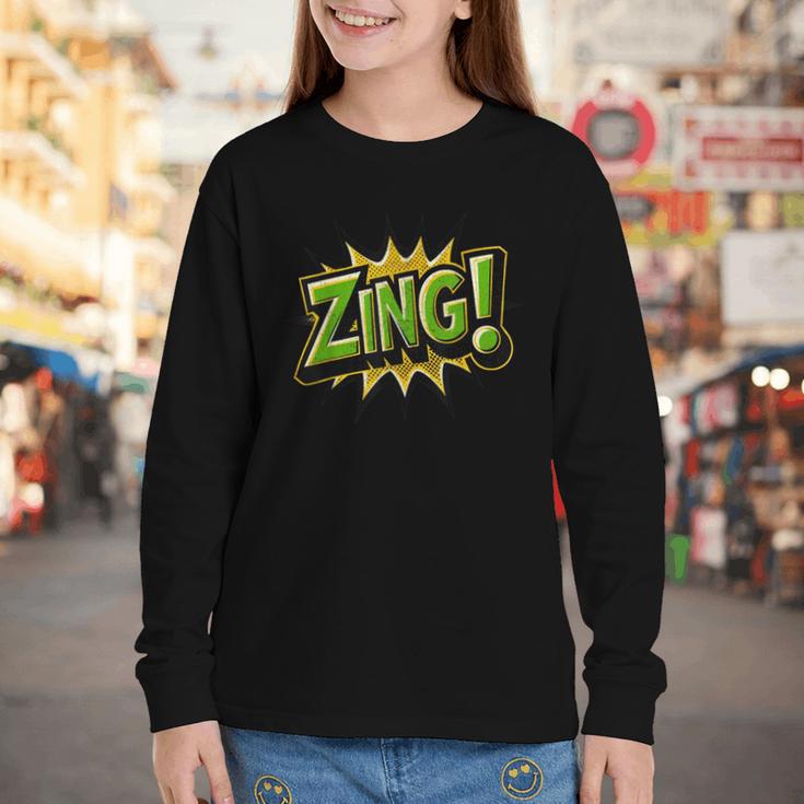 ZING Comic Book Retro Artwork – Cartoon Collector Youth Long Sleeve Tee