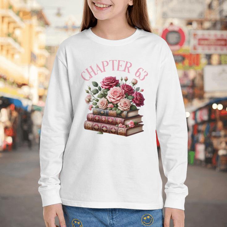 63rd Birthday Chapter 63 Birthday Shirt Women Book Lover Premium Youth Long Sleeve Tee