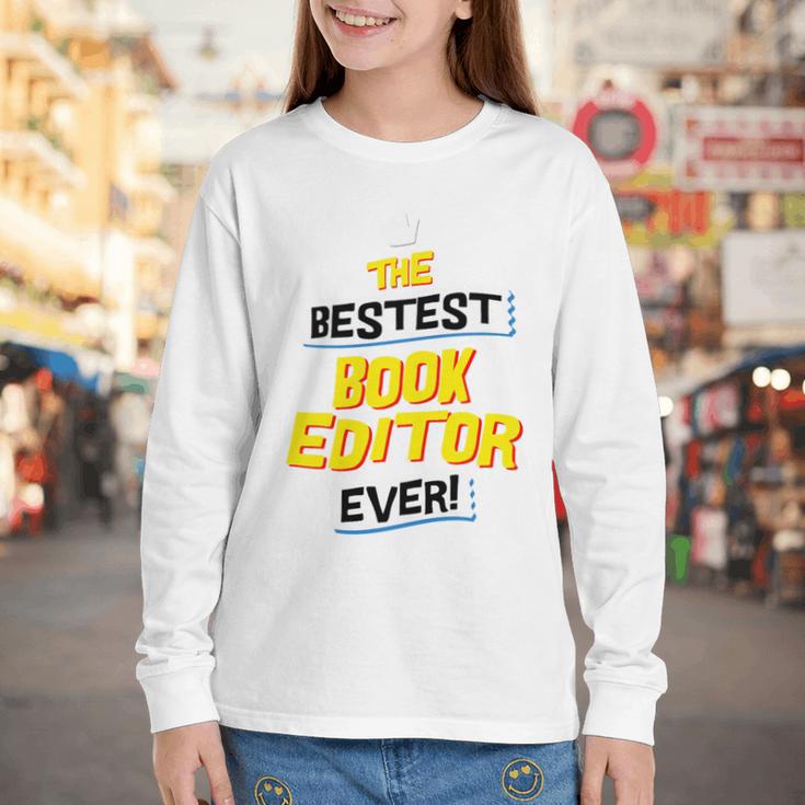 Best Book Editor Job Occupation Premium Tri-Blend Youth Long Sleeve Tee