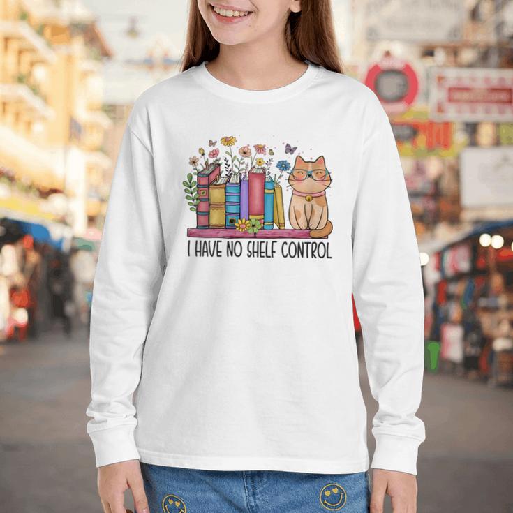 Book Lovers I Have No Shelf Control Youth Long Sleeve Tee