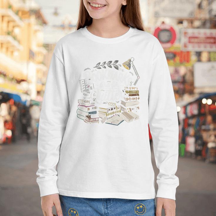 Bookmarks Are For Quitters Book Lovers Reading Youth Long Sleeve Tee