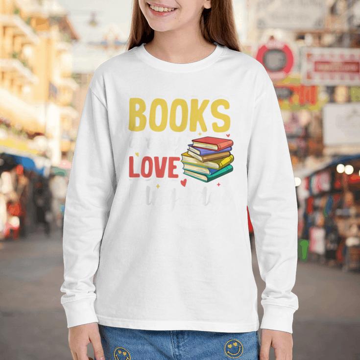 Books Are My Love Language Stack Youth Long Sleeve Tee