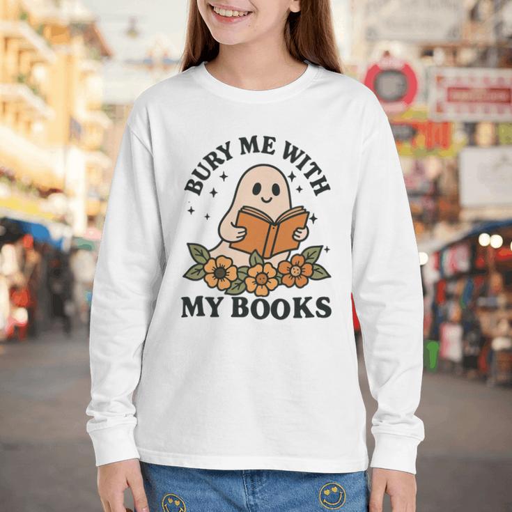 Bury Me With My Books Ghost Tee Youth Long Sleeve Tee