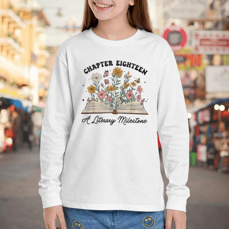 Chapter 18 A Literary Milestone 18th Birthday Book Lovers Youth Long Sleeve Tee Chapter 18 A Literary Milestone 18th Birthday Book Lovers Youth Long Sleeve Tee