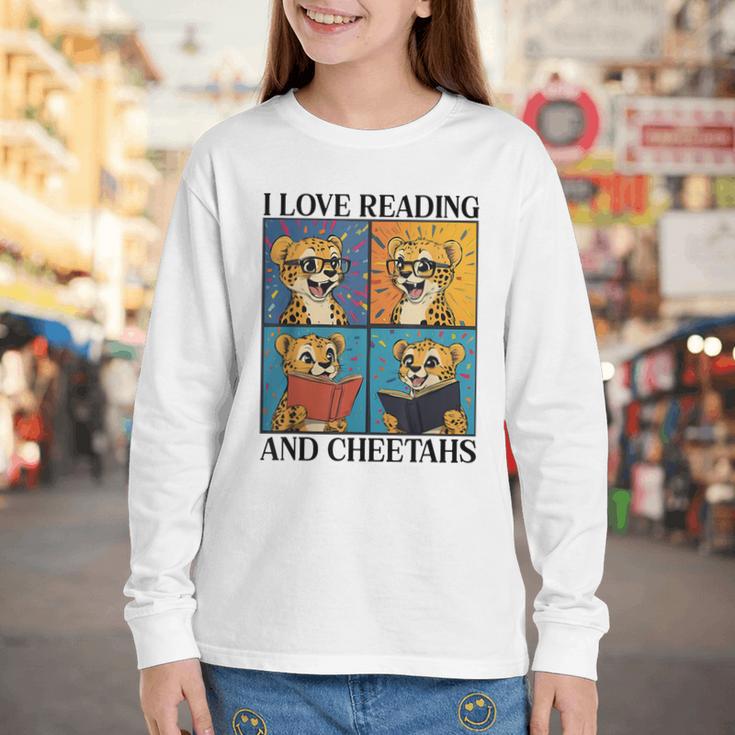 Cheetah Love Reading And Cheetahs Kids Bookworm Youth Long Sleeve Tee Cheetah Love Reading And Cheetahs Kids Bookworm Youth Long Sleeve Tee