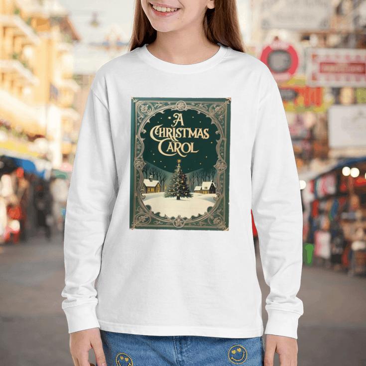 A Christmas Carol Book Cover By Charles Dickens Youth Long Sleeve Tee