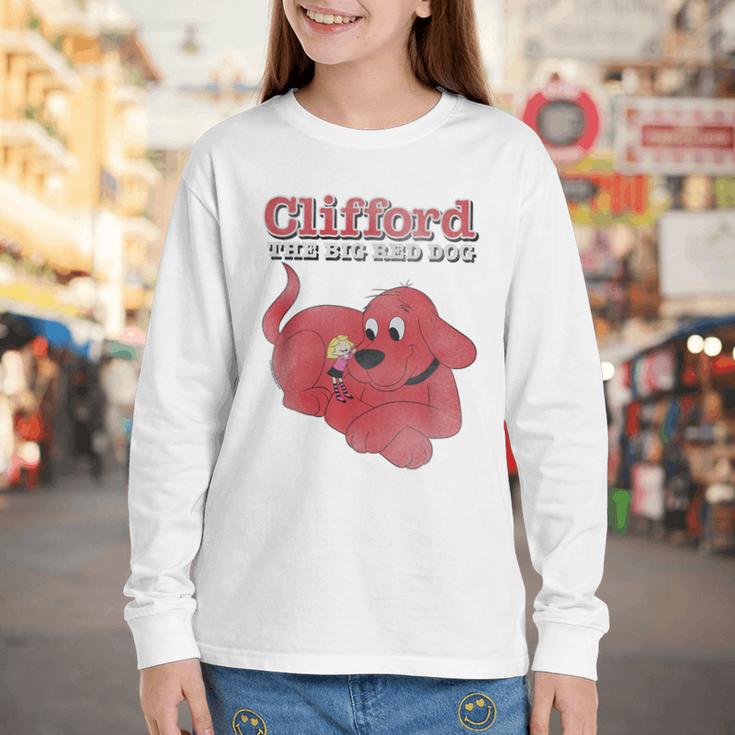 Clifford The Big Red Dog Clifford And Emily Book Cover Youth Long Sleeve Tee