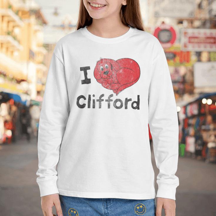 Clifford The Big Red Dog I Heart Clifford Childrens Books Youth Long Sleeve Tee