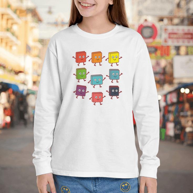 Color Our World Book Lover Reading Bookworm Reader Youth Long Sleeve Tee