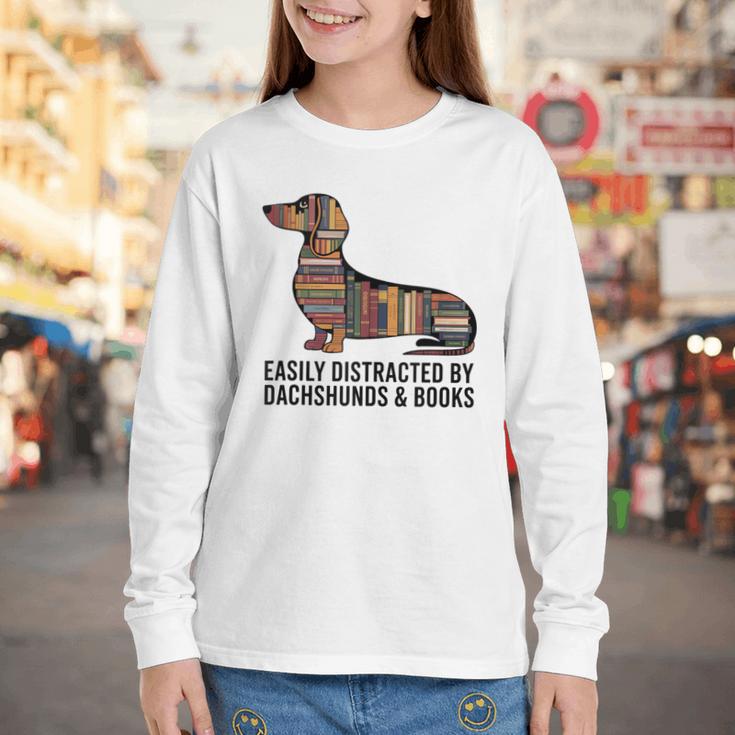 Dachshund Dog Dachshund Decor Books Nerds Dachshund Youth Long Sleeve Tee Dachshund Dog Dachshund Decor Books Nerds Dachshund Youth Long Sleeve Tee