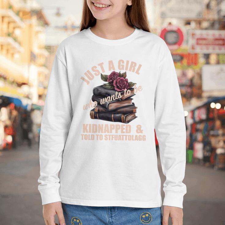 Dark Romance Women Told To STFUATTDLAGG Smutt Book Merch Premium Youth Long Sleeve Tee Dark Romance Women Told To STFUATTDLAGG Smutt Book Merch Premium Youth Long Sleeve Tee