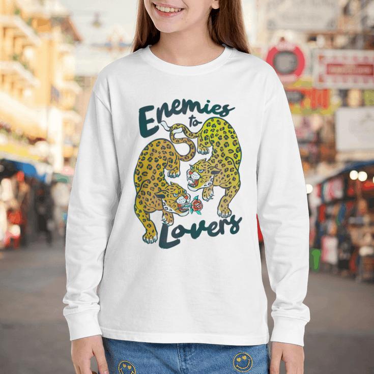 Enemies To Lovers Jaguar Tee Romance Book Plot Device Trope Youth Long Sleeve Tee