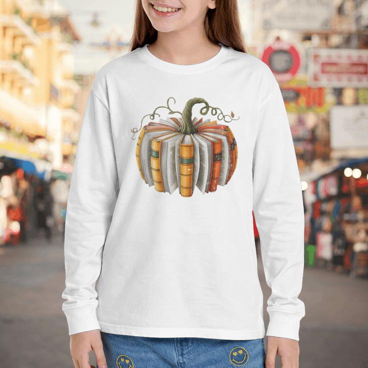 Fall Book Pumpkin Fall Librarians Bookworm Teachers Students Youth Long Sleeve Tee Fall Book Pumpkin Fall Librarians Bookworm Teachers Students Youth Long Sleeve Tee