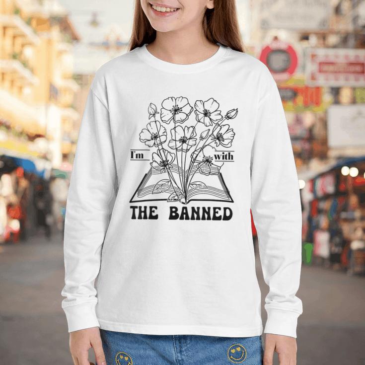 I'm With The Banned Banned Book Club Youth Long Sleeve Tee