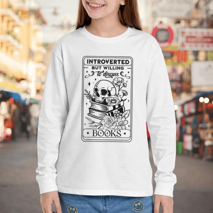 Introverted BUT Willing To Discuss Books Book Lover Youth Long Sleeve Tee Introverted BUT Willing To Discuss Books Book Lover Youth Long Sleeve Tee