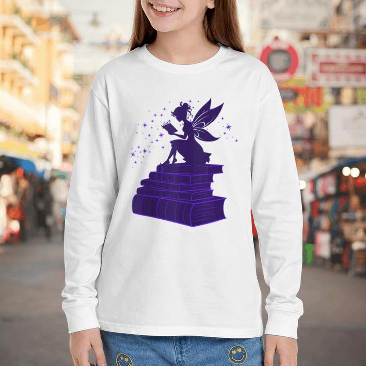 Kawaii Fairy Bookish Book Lover Library Read Youth Long Sleeve Tee